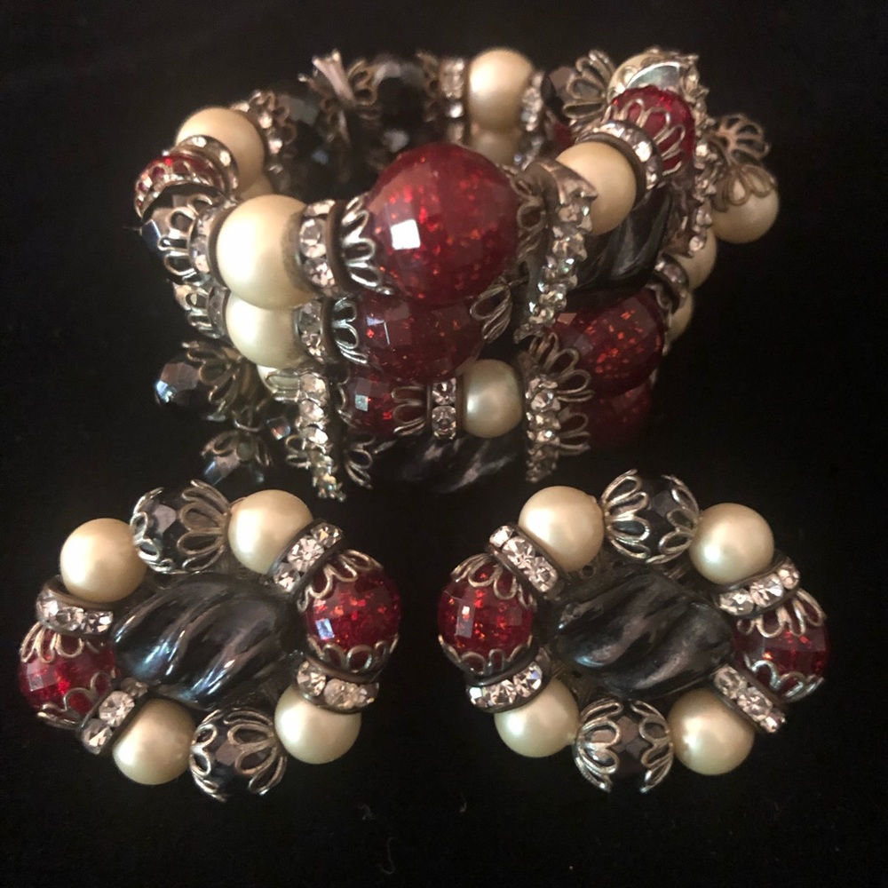 Vintage Hobé Bracelet and Earring Set
